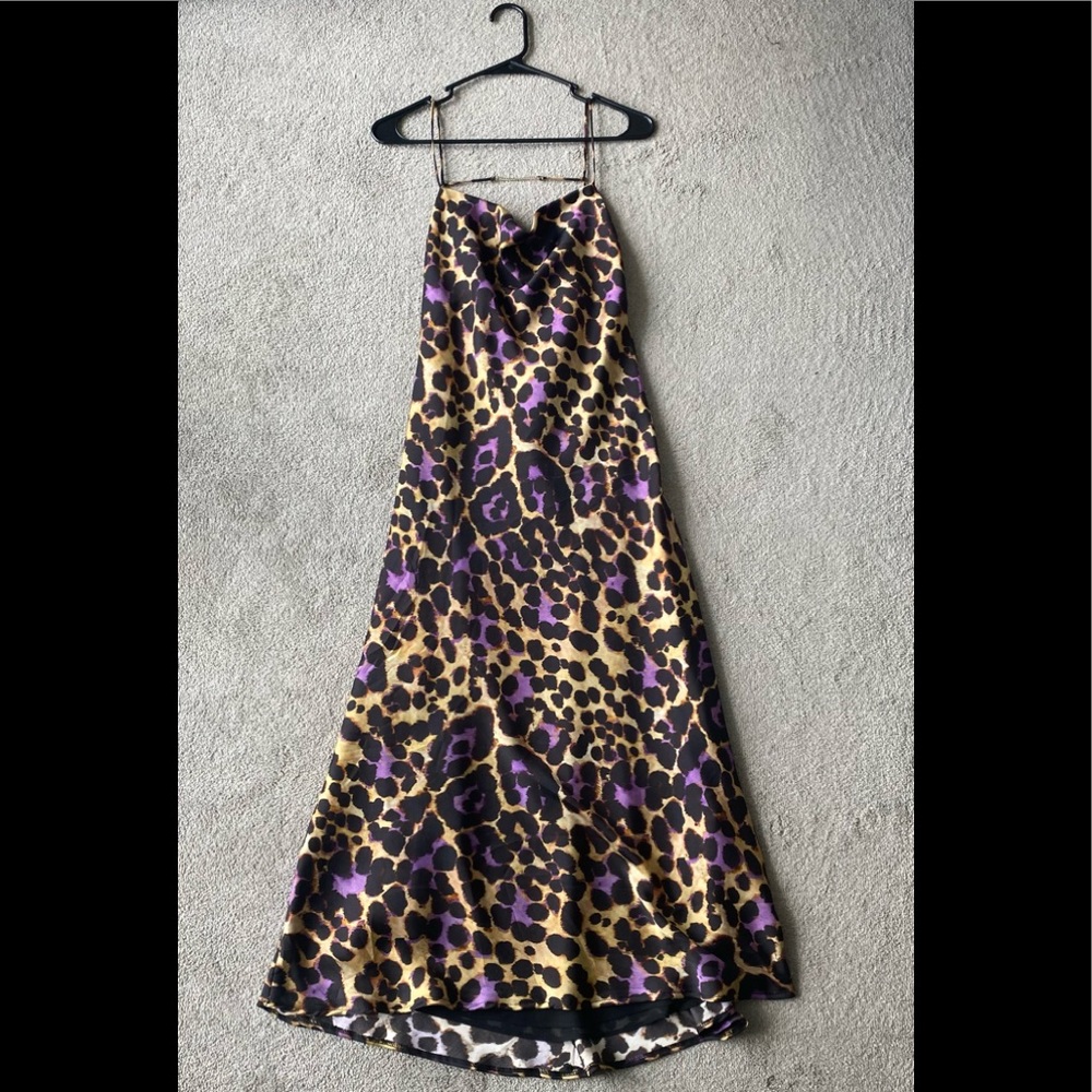 Zara Multicolored Leopard Print Strap Dress